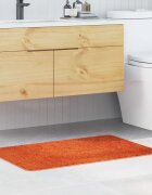 vidaXL Килимче за баня с антихлъзгаща повърхност Оранжево 60 x 90 cm