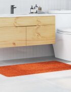 vidaXL Килимче за баня с антихлъзгаща повърхност Оранжево 70 x 120 cm