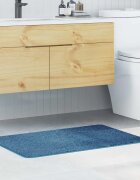 vidaXL Килимче за баня с антихлъзгаща повърхност Синьо 60 x 90 cm ПП
