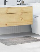 vidaXL Килимче за баня с антихлъзгаща повърхност Сив 60 x 90 cm ПП