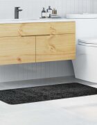 vidaXL Килимче за баня с антихлъзгаща повърхност Тъмен сив 70 x 120 cm