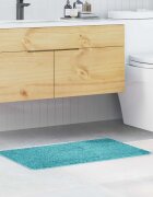 vidaXL Килимче за баня с антихлъзгаща повърхност Тюркоаз 50 x 80 cm ПП