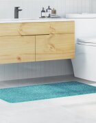 vidaXL Килимче за баня с антихлъзгаща повърхност Тюркоаз 70 x 120 cm