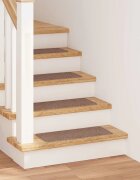vidaXL Килимчета против подхлъзване за стълби 15 бр. 60 x 25 cm Кафяво