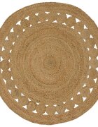 vidaXL Килими за помещение Натурално Ø 120 cm юта