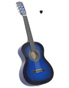 vidaXL Класическа китара за начинаещи и деца синя 3/4 36"