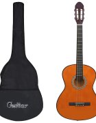 vidaXL Класическа китара за начинаещи с калъф 4/4 39"