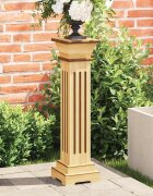 vidaXL Класическа стойка за цветя квадрат светло дърво 17x17x66 см МДФ