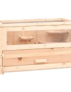 vidaXL Клетка за хамстери 60x30x35 см масивна ела