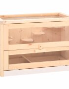 vidaXL Клетка за хамстери 60x355x42 см масивна ела