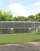 vidaXL Клетка за кокошки с 2 врати 4 бр. Сребристо 800x200x200 см