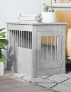 vidaXL Клетка за куче мебел бетонно сив 55x80x68 см инженерно дърво