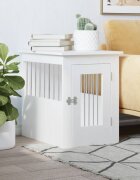 vidaXL Клетка за куче мебел бяла 45x62x59 см инженерно дърво