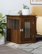 vidaXL Клетка за куче мебел опушен дъб 45x62x59 см инженерно дърво