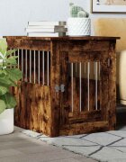 vidaXL Клетка за куче мебел опушен дъб 55x75x65 см инженерно дърво