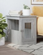 vidaXL Клетка за куче мебел сив сонома 45x62x59 см инженерно дърво