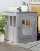 vidaXL Клетка за куче мебел сив сонома 55x75x65 см инженерно дърво