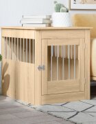 vidaXL Клетка за куче мебел сонома дъб 645x80x71см инженерно дърво