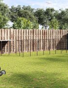 vidaXL Клетка за кучета черна 1089 м² стомана
