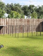 vidaXL Клетка за кучета черна 121 м² стомана