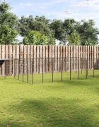 vidaXL Клетка за кучета черна 1573 м² стомана