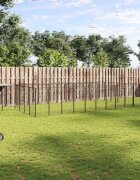 vidaXL Клетка за кучета черна 1936 м² стомана