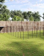 vidaXL Клетка за кучета черна 1936 м² стомана