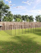vidaXL Клетка за кучета черна 3751 м² стомана