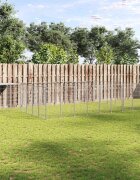 vidaXL Клетка за кучета сребриста 1573 м² стомана