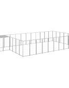 vidaXL Клетка за кучета сребриста 1936 м² стомана