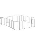 vidaXL Клетка за кучета сребриста 2057 м² стомана