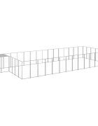 vidaXL Клетка за кучета сребриста 2662 м² стомана
