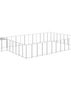 vidaXL Клетка за кучета сребриста 3025 м² стомана