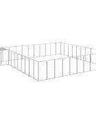 vidaXL Клетка за кучета сребриста 3146 м² стомана