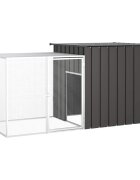 vidaXL Клетка за пилета антрацит 200x91x100 см поцинкована стомана