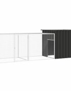 vidaXL Клетка за пилета антрацит 300x91x100 см поцинкована стомана