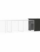 vidaXL Клетка за пилета антрацит 400x91x100 см поцинкована стомана