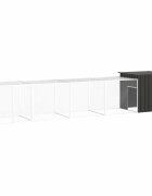 vidaXL Клетка за пилета антрацит 500x91x100 см поцинкована стомана