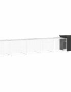 vidaXL Клетка за пилета антрацит 600x91x100 см поцинкована стомана