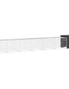 vidaXL Клетка за пилета антрацит 700x91x100 см поцинкована стомана