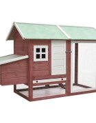 vidaXL Клетка за пилета мока 170x81x110 см чам и ела масив