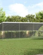 vidaXL Клетка за пилета с 1 врата 3 бр. Сребристо 600x200x200см