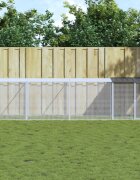 vidaXL Клетка за пилета с покрив антрацит 403x98x90 см стомана