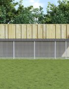 vidaXL Клетка за пилета с покрив антрацит 403x98x90 см стомана