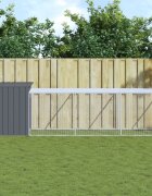 vidaXL Клетка за пилета с волиера 110x813x110 см поцинкована стомана