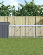 vidaXL Клетка за пилета с волиера антрацит 117x1221x123 см стомана