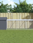 vidaXL Клетка за пилета с волиера антрацит 117x405x123 см стомана