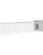 vidaXL Клетка за пилета сива 500x91x100 см поцинкована стомана