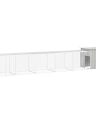 vidaXL Клетка за пилета сива 600x91x100 см поцинкована стомана