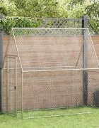 vidaXL Клетка за пилета сребриста 200x100x190 см поцинкована стомана
